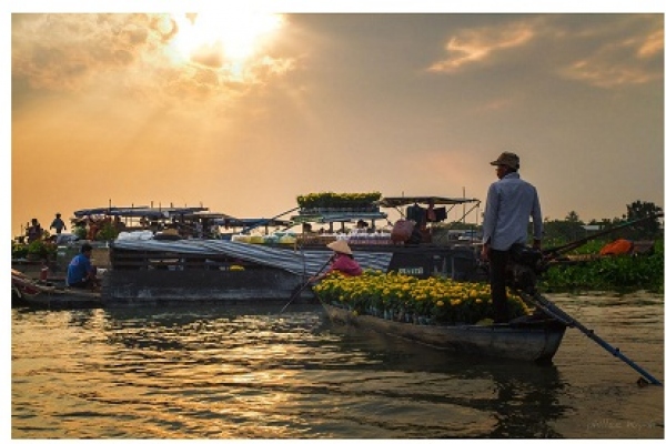 Join in a floating market in the early morning