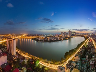 Aerial view of Hanoi