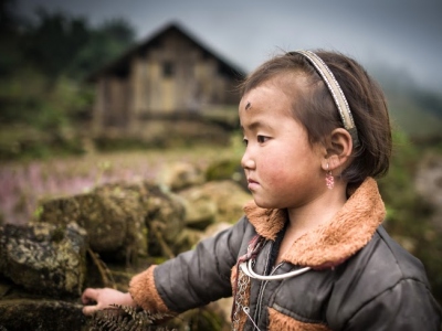 Unidentified H'mong's child in Sa Pa